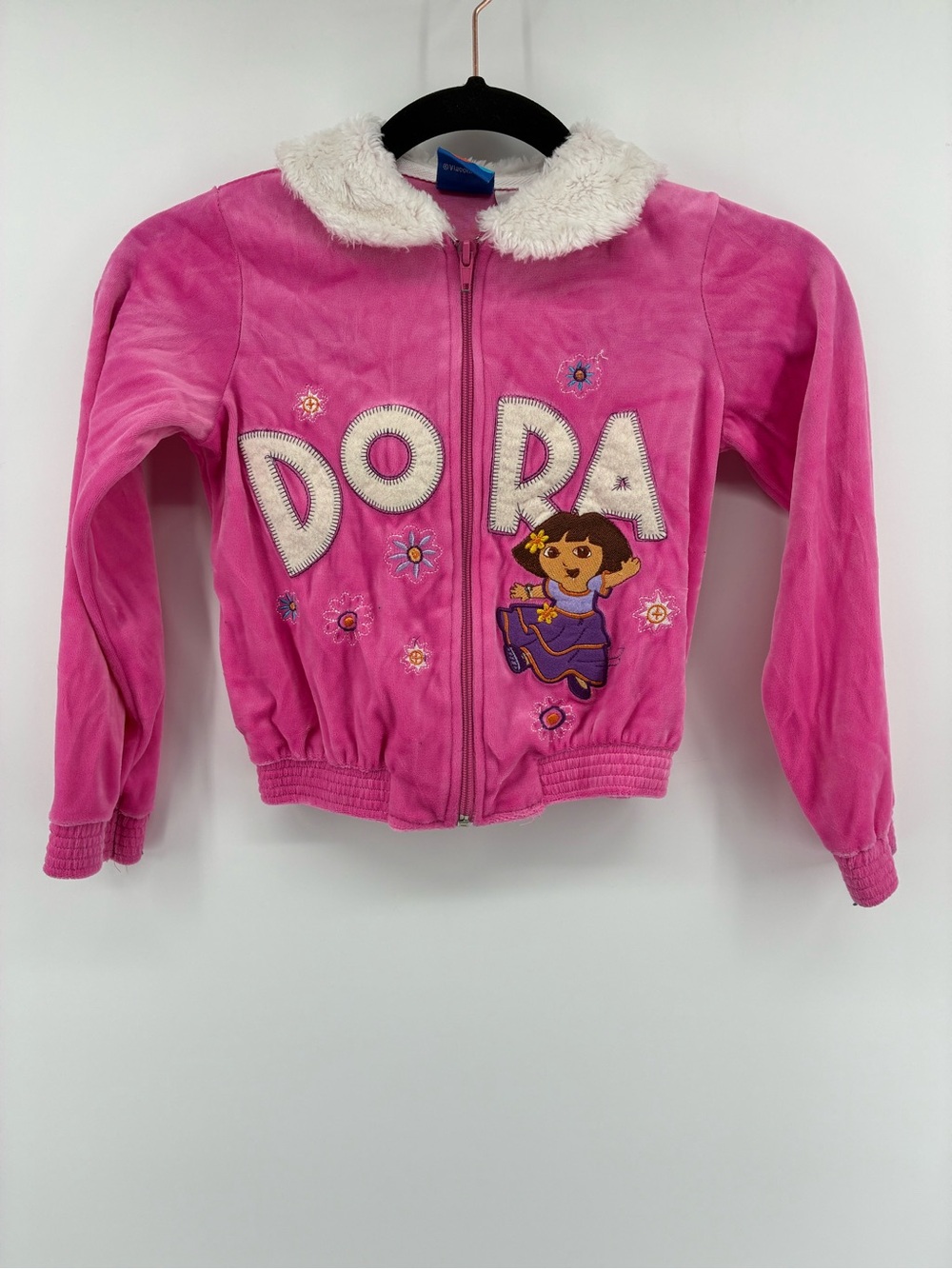 Dora the Explorer Pink Fur Collar Zip Jacket
